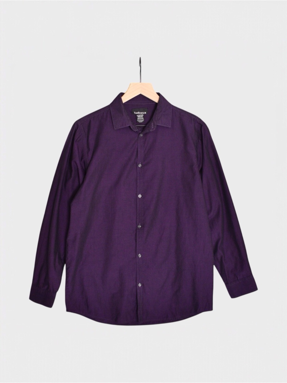 Van Heusen Boys Purple Long Sleeve Button Down Dress Shirt